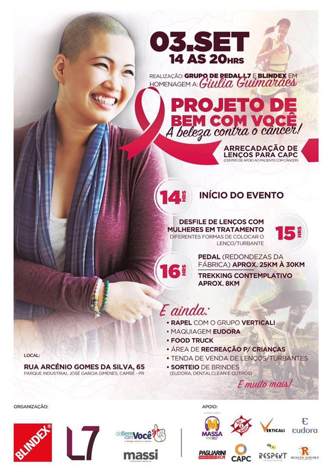 Evento  - Projeto De Bem com Você . Centro de Apoio ao Paciente com Câncer de Londrina - CAPC